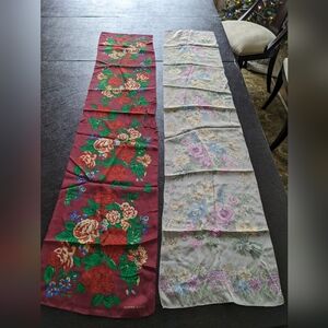 Vintage silk scarves set of 2